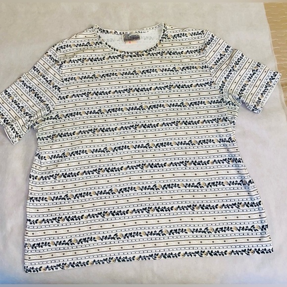 Striped Floral T-Shirt - Picture 1 of 5